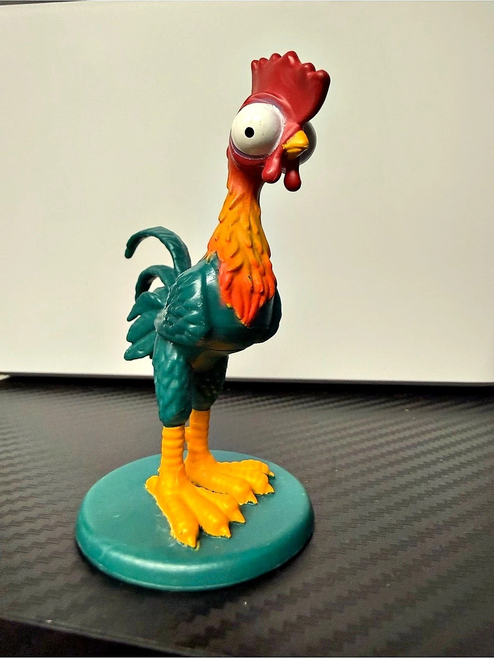 Disney Rooster Figurine in Green & Orange